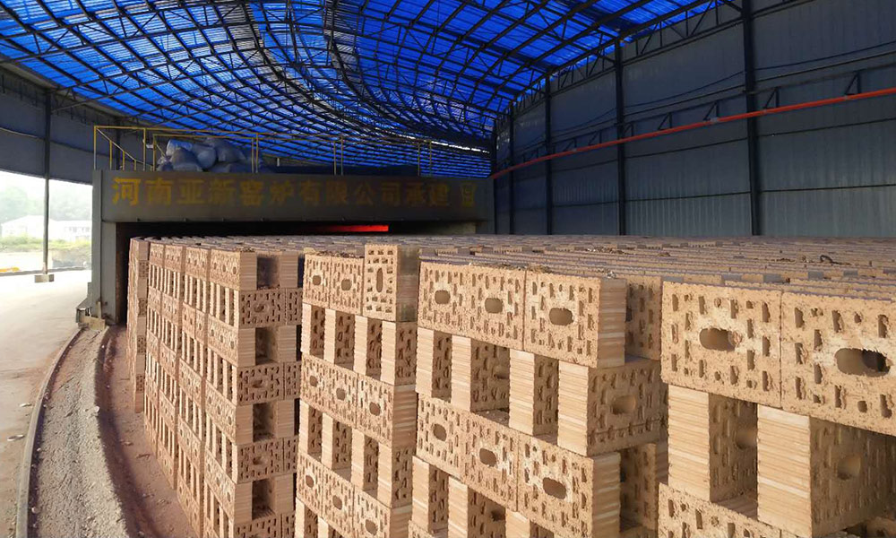 Clay brick plant with mobile rotary kiln (10.8 meters sectional width) in Hunan, China